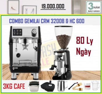Combo máy pha cà phê CRM 3200B Và Máy Xay Cafe HC600